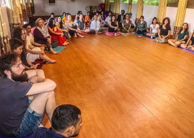 Students in Yoga Day program