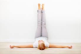 legs up the wall yoga pose